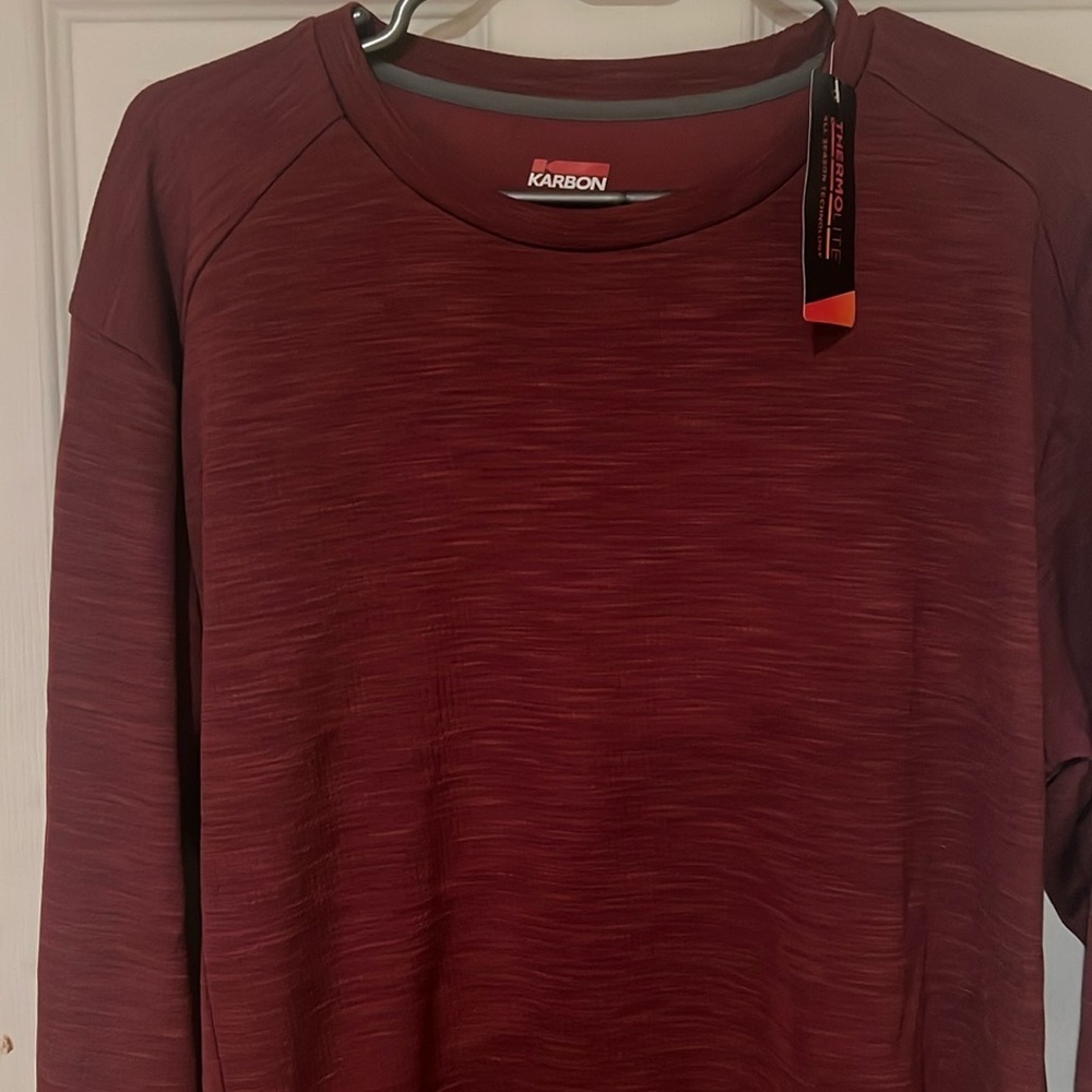 NWT  Karbon Men’s Red Long Sleeve Thermolite Shirt